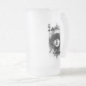 Schoppenvrouw (Stijl 4) Fijne Kunsttekening Matglas Bierpul (Voorkant rechts)