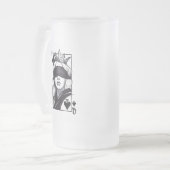 Schoppenvrouw (Stijl 7) Fijne Kunsttekening Matglas Bierpul (Voorkant links)