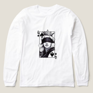 Schoppenvrouw (Stijl 7) Fijne Kunsttekening Tri-Blend Shirt