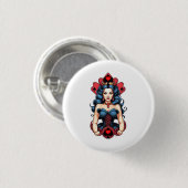 Schoppenvrouw Thunder_Cove Ronde Button 3,2 Cm (Voorkant /achterkant)