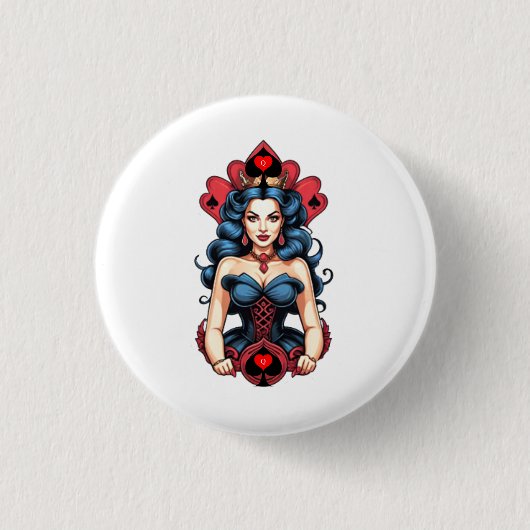 Schoppenvrouw Thunder_Cove Ronde Button 3,2 Cm (Voorkant)