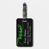 Schopte het waarschuwingsetiket Bagagelabel (Achterkant verticaal)