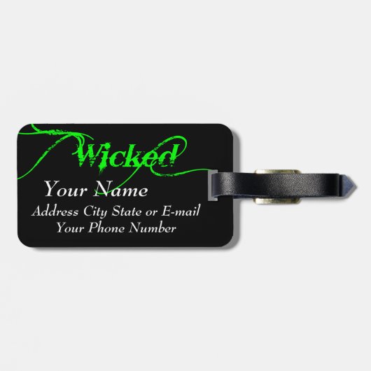 Schopte het waarschuwingsetiket Bagagelabel (Achterkant horizontaal)