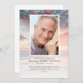 Schoraalsympathie voor de foto van de Sunset Ocean Bedankkaart (Voorkant / Achterkant)