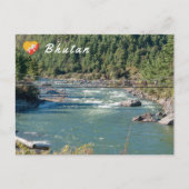 Schorpenbrug over een rivier in Bhutan Briefkaart (Voorkant)