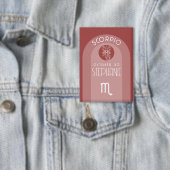 Schorpioen aangepaste verjaardag - Zodiac - Modern Button (Insitu)