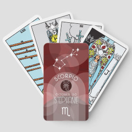 Schorpioen aangepaste verjaardag - Zodiac - Modern Pokerkaarten