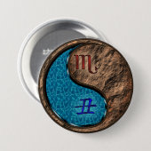 Schorpioen & Aard Os Ronde Button 7,6 Cm (Voorkant /achterkant)