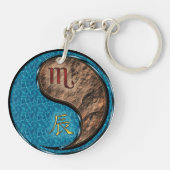 Schorpioen & Aarde Draak Sleutelhanger (Achterkant)