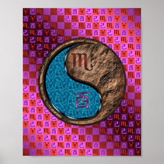 Schorpioen & Aarde Haan Poster (Voorkant)