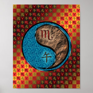 Schorpioen & Aarde Paard Poster
