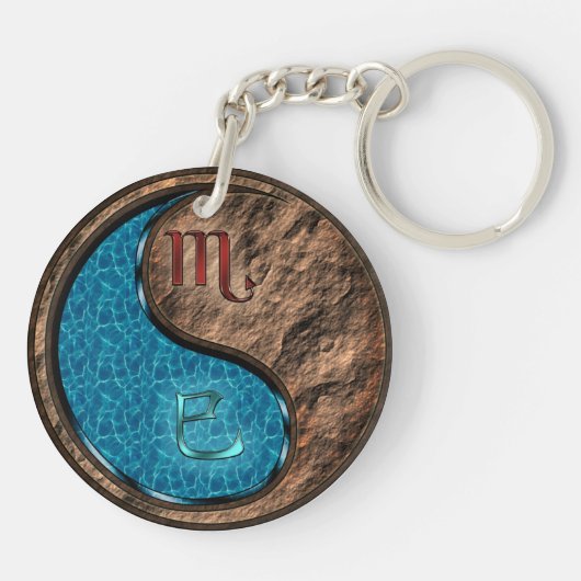 Schorpioen & Aarde Slang Sleutelhanger (Achterkant)