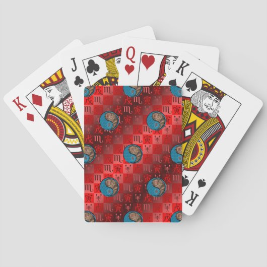 Schorpioen & Aardetijger Pokerkaarten (Achterkant)