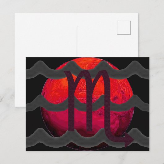 Schorpioen ansichtkaart briefkaart (Voorkant / Achterkant)