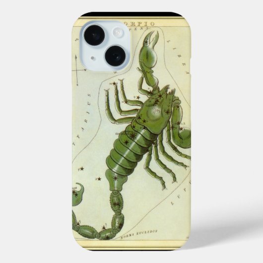 Schorpioen, Antieke Sterrenbeeld Urania's Spiegel Case-Mate iPhone Case (Achterkant)