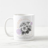 Schorpioen Astrologie Bloemige Geranium Sterrenbee Koffiemok (Links)
