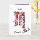 Schorpioen Astrologie Verjaardag Kaart (Gele Bloem)