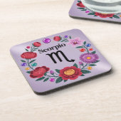 Schorpioen Bloemen Pareltjes Onderzetter Set (Linkerzijde)