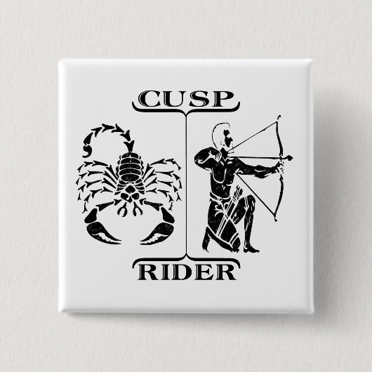 Schorpioen/Boogschutter Vierkante Button 5,1 Cm (Voorkant)