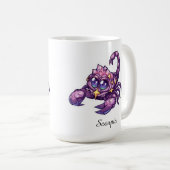 Schorpioen Celestial Zodiac Mok - Roze Schorpioen  (Voorkant rechts)