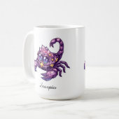 Schorpioen Celestial Zodiac Mok - Roze Schorpioen  (Voorkant links)