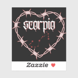 Schorpioen Constellation Gothic Barbed Wire Design Sticker