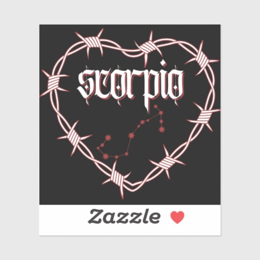 Schorpioen Constellation Gothic Barbed Wire Design Sticker (Vel)
