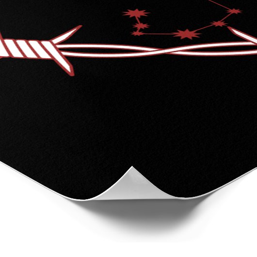 Schorpioen Constellation Gothic Dark Celestial Art Poster (Hoek)