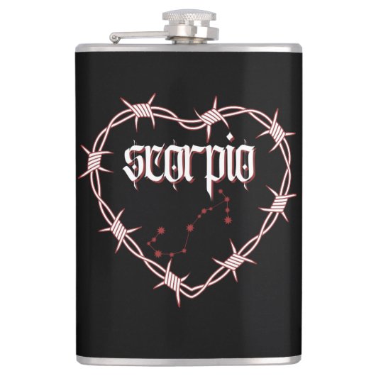 Schorpioen Constellation Gothic Dark Celestial Edg Heupfles (Voorkant)