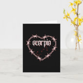 Schorpioen Constellation Gothic Dark Edgy Verjaard Kaart (Gele Bloem)