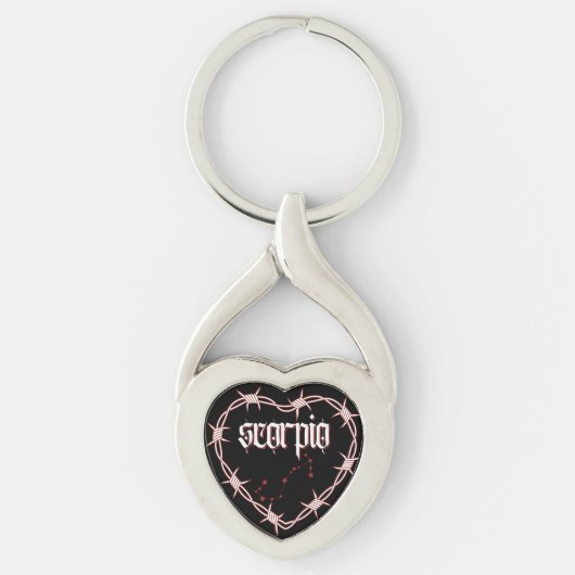 Schorpioen Constellation Gothic esthetische prikke Sleutelhanger (Voorkant)