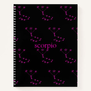 Schorpioen Constellation Hardcover Spiraal Schetsb Notitieboek