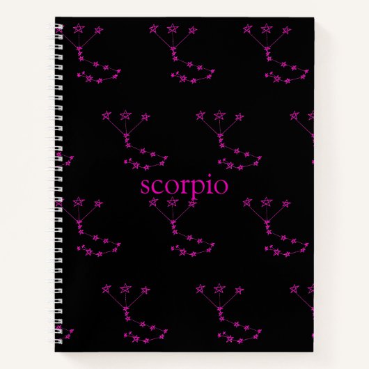 Schorpioen Constellation Hardcover Spiraal Schetsb Notitieboek (Voorkant)