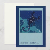 Schorpioen Constellation,  Zodiac Astrologie (Voorkant / Achterkant)