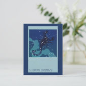 Schorpioen Constellation,  Zodiac Astrologie Briefkaart (Staand voorkant)