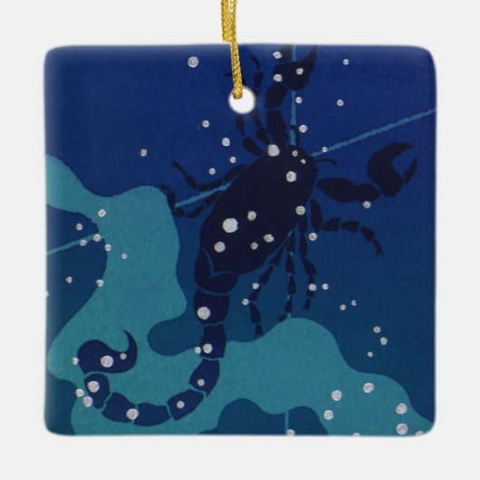 Schorpioen Constellation,  Zodiac Astrologie Keramisch Ornament (Voorkant)