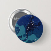 Schorpioen Constellation,  Zodiac Astrologie Ronde Button 5,7 Cm (Voorkant /achterkant)