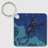 Schorpioen Constellation, Zodiac Astrologie Sleutelhanger (Voorkant)