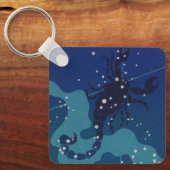 Schorpioen Constellation, Zodiac Astrologie Sleutelhanger (Voorkant)