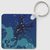 Schorpioen Constellation, Zodiac Astrologie Sleutelhanger (Achterkant)
