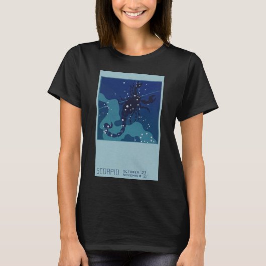 Schorpioen Constellation, Zodiac Astrologie T-shirt (Voorkant)