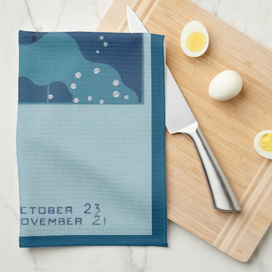 Schorpioen Constellation,  Zodiac Astrologie Theedoek (Quarter Fold)