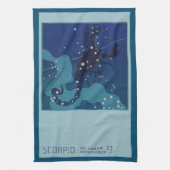 Schorpioen Constellation,  Zodiac Astrologie Theedoek (Verticaal)