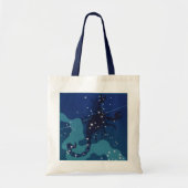 Schorpioen Constellation, Zodiac Astrologie Tote Bag (Voorkant)