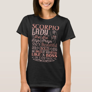 Schorpioen Dame Astrologie Zodiac Teken Schorpioen T-shirt