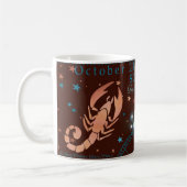  Schorpioen Dark Zodiac gepersonaliseerd Koffiemok (Links)