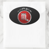 Schorpioen - De Schorpioen Ovale Sticker (Tas)