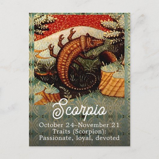 Schorpioen de Schorpioen Sterrenbeeld Verjaardag Briefkaart (Voorkant)