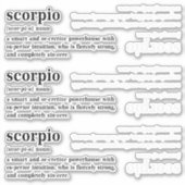 Schorpioen Definitie Esthetisch Astrologie Cadeau Sticker (Voorkant)