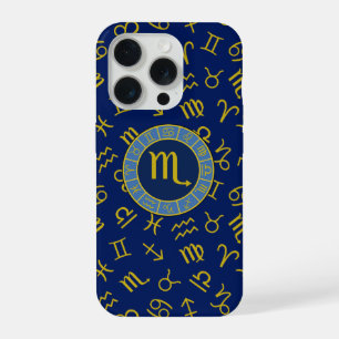 Schorpioen Dierenriem+Astrologie Symbolen Patroon iPhone 15 Pro Case